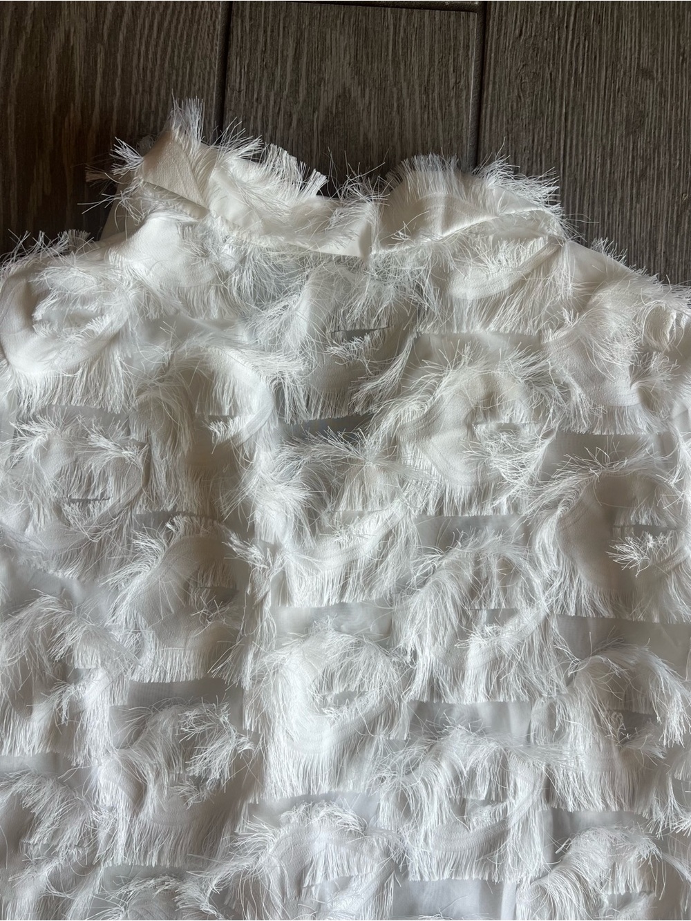 White Feathered Women's Swim Suit Cover-Up Dress NWOT Size Small - Picture 13 of 14